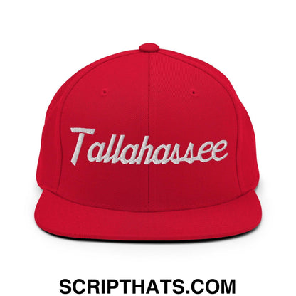 Tallahassee Script Snapback Hat Red
