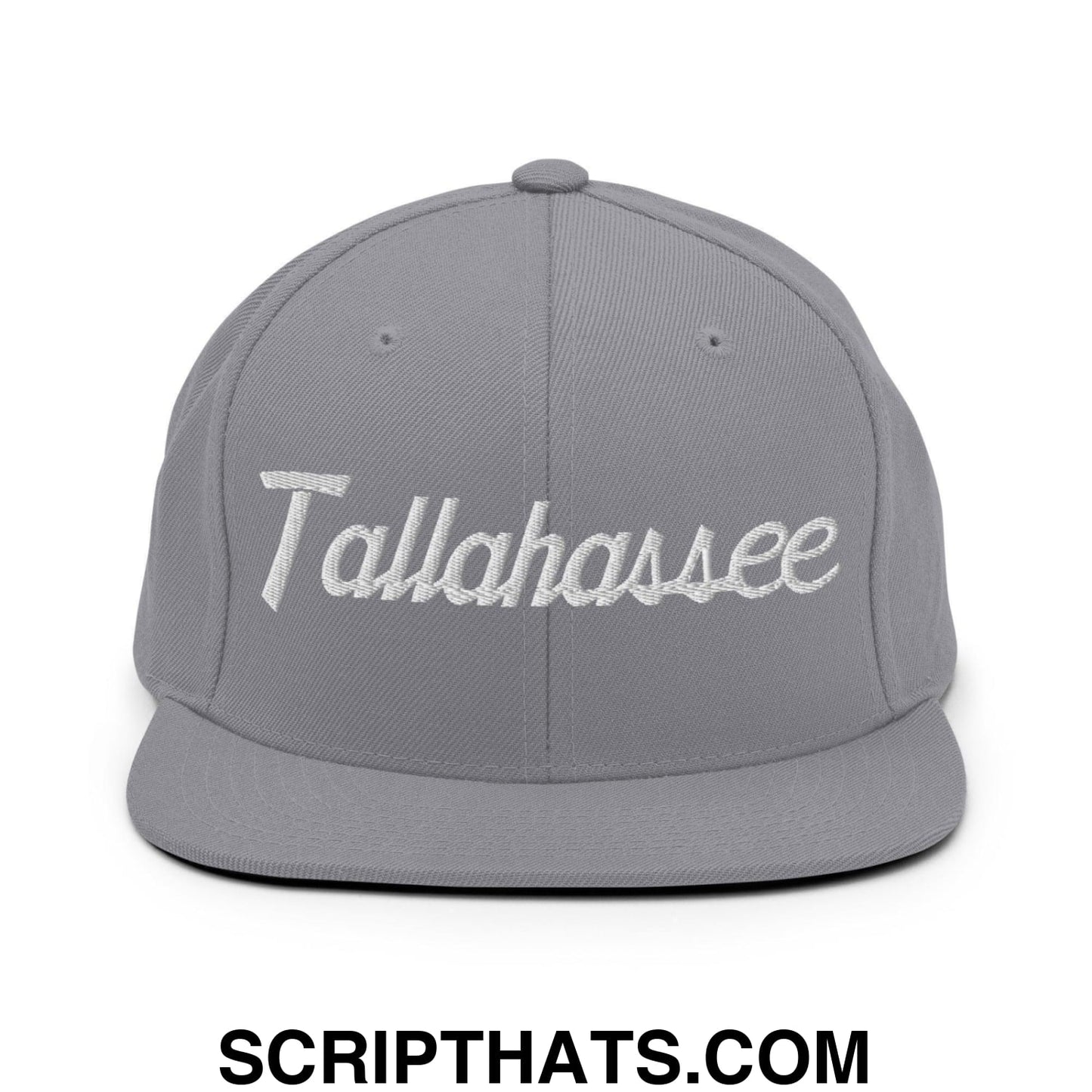Tallahassee Script Snapback Hat Silver