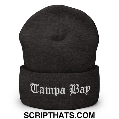 Tampa Bay Old English Embroidered Knit Cuffed Beanie Dark Grey