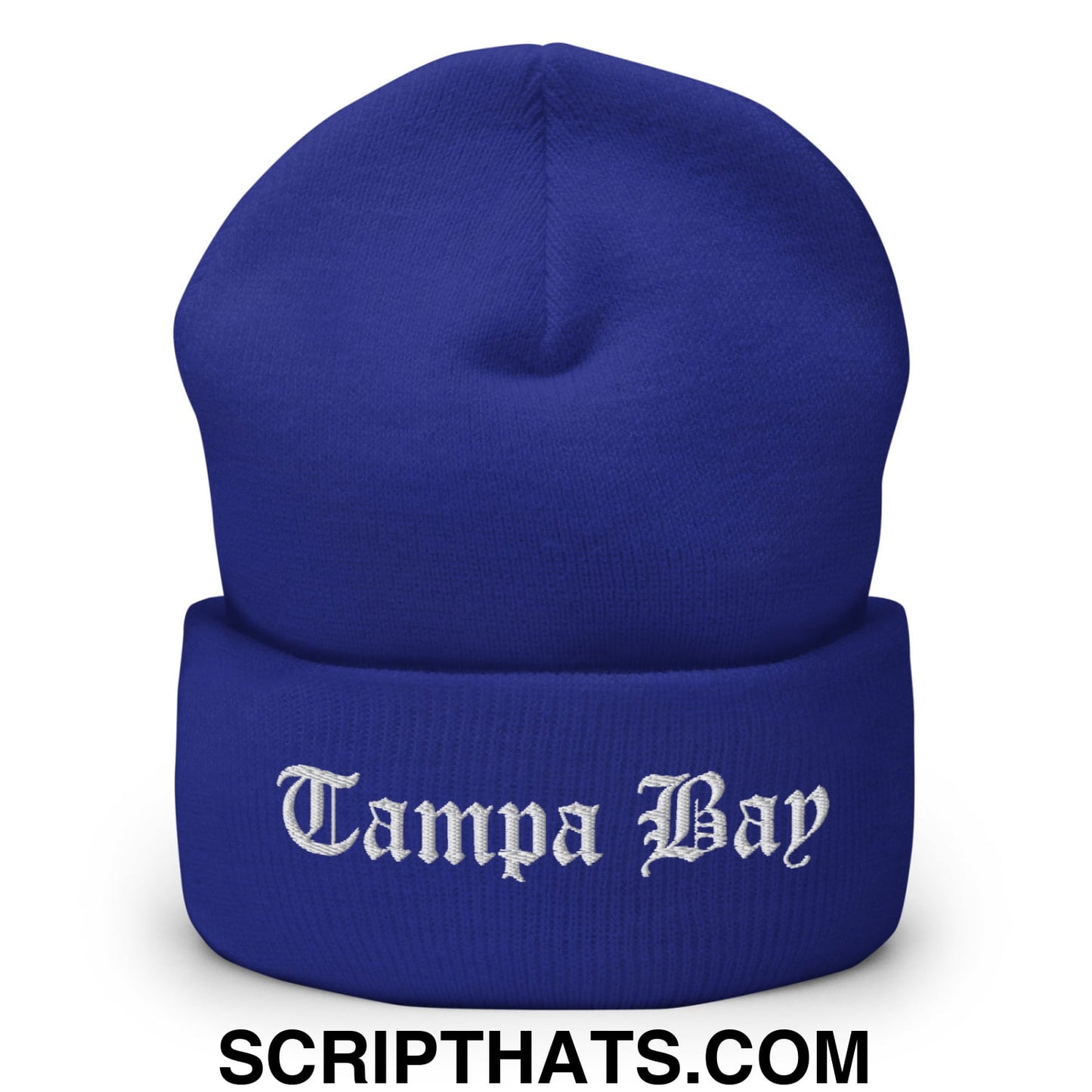 Tampa Bay Old English Embroidered Knit Cuffed Beanie Royal