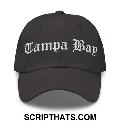 Tampa Bay Old English Embroidered Unstructured Dad Hat Dark Grey
