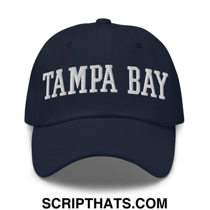 Tampa Bay Varsity College Block Embroidered Unstructured Dad Hat Navy
