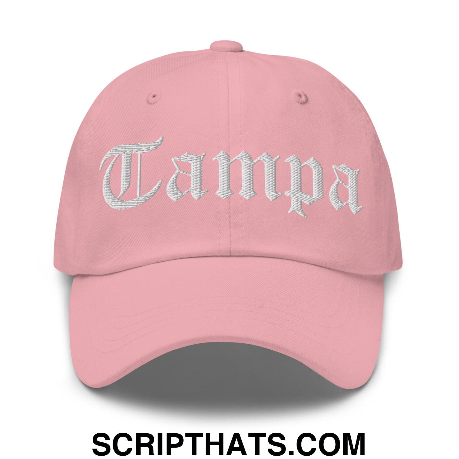 Tampa Old English Embroidered Unstructured Dad Hat Pink