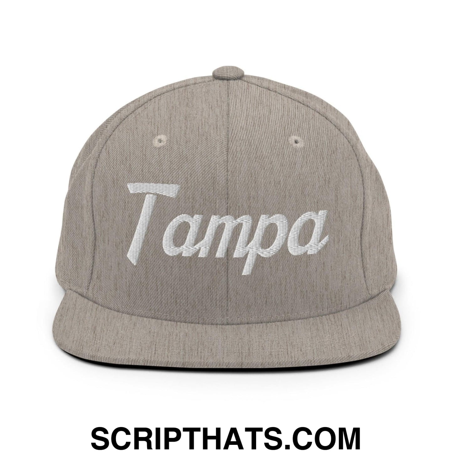 Tampa Script Snapback Hat Heather Grey