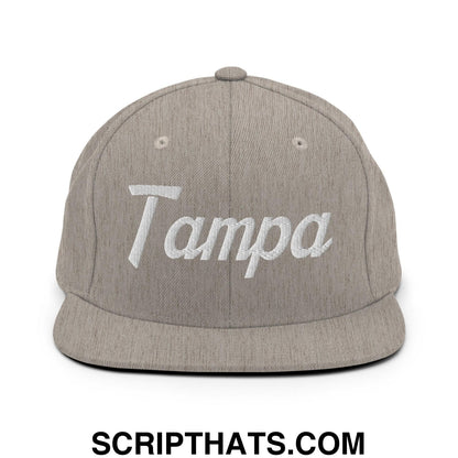 Tampa Script Snapback Hat Heather Grey
