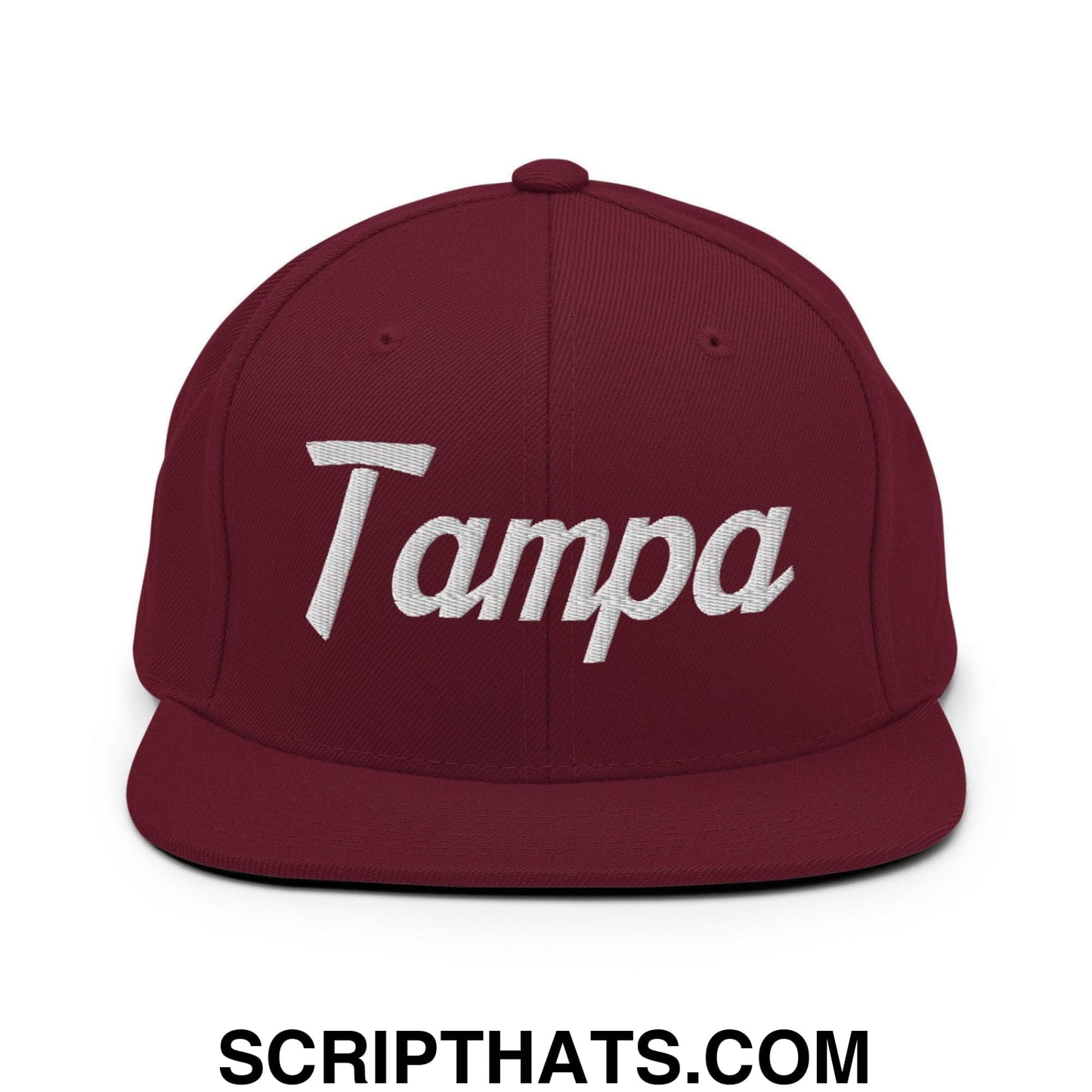 Tampa Script Snapback Hat Maroon