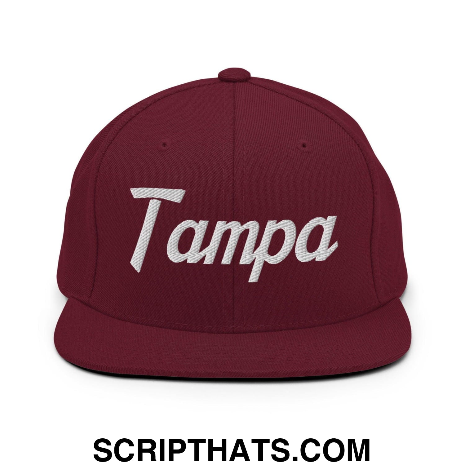 Tampa Script Snapback Hat Maroon