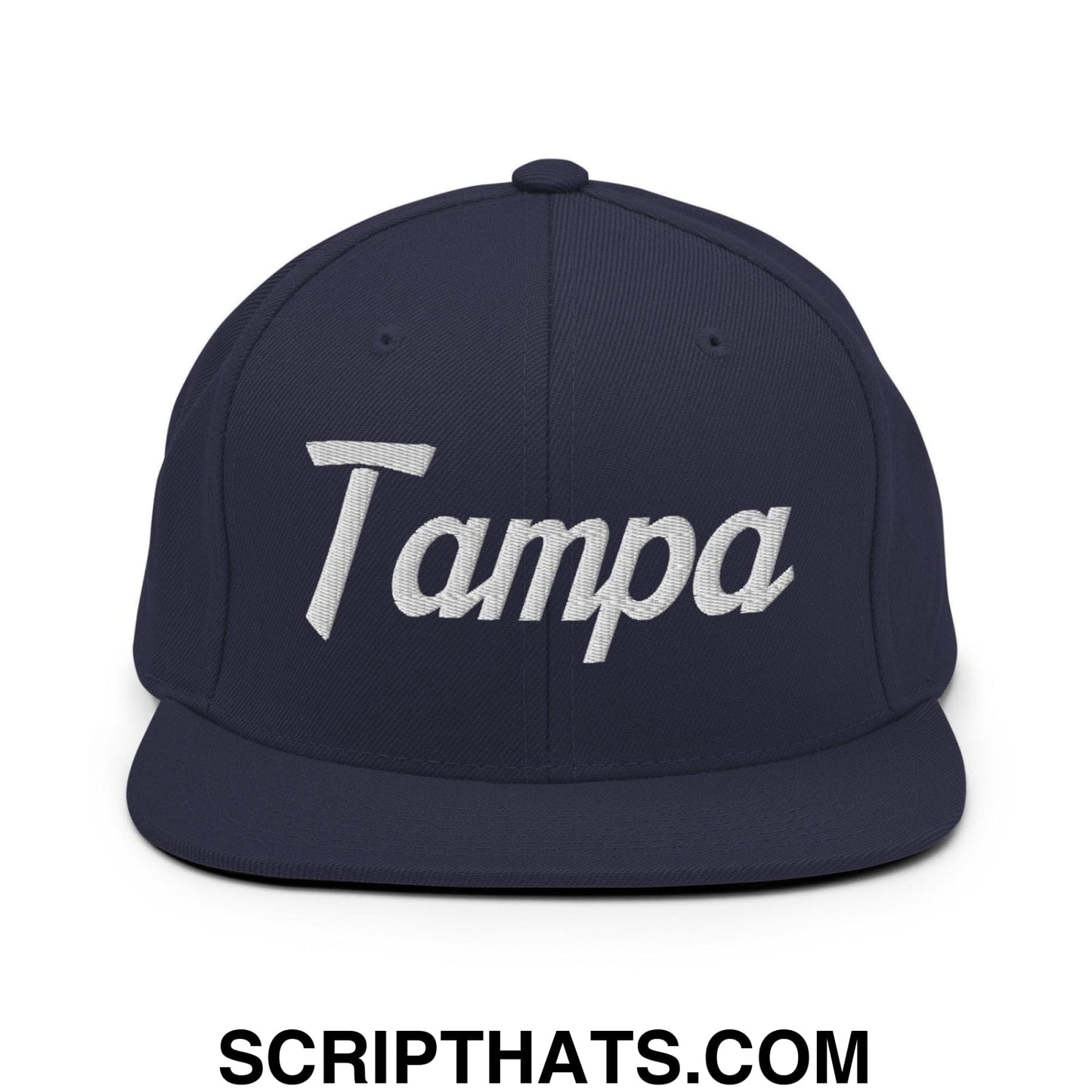 Tampa Script Snapback Hat Navy