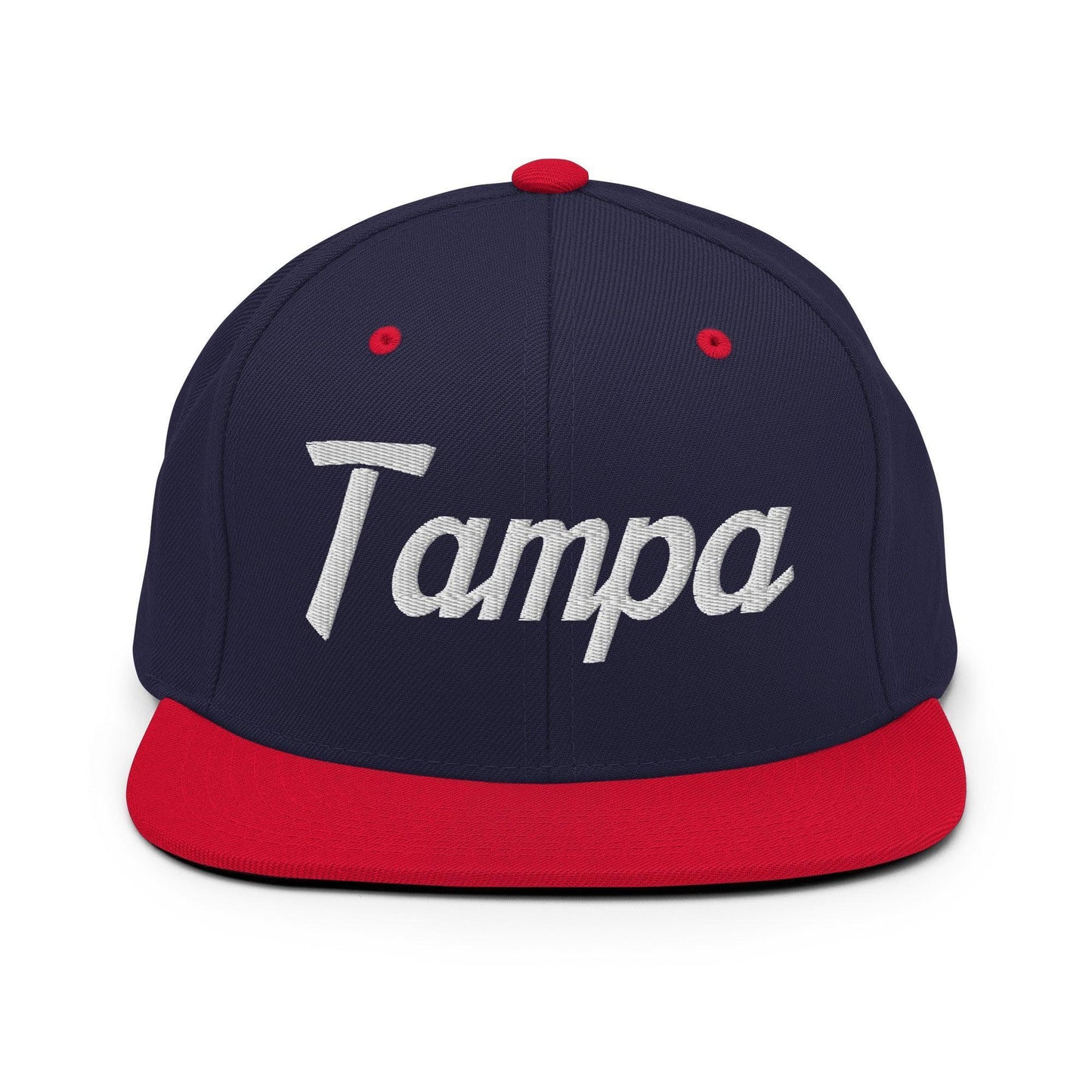 Tampa Script Snapback Hat Navy/ Red