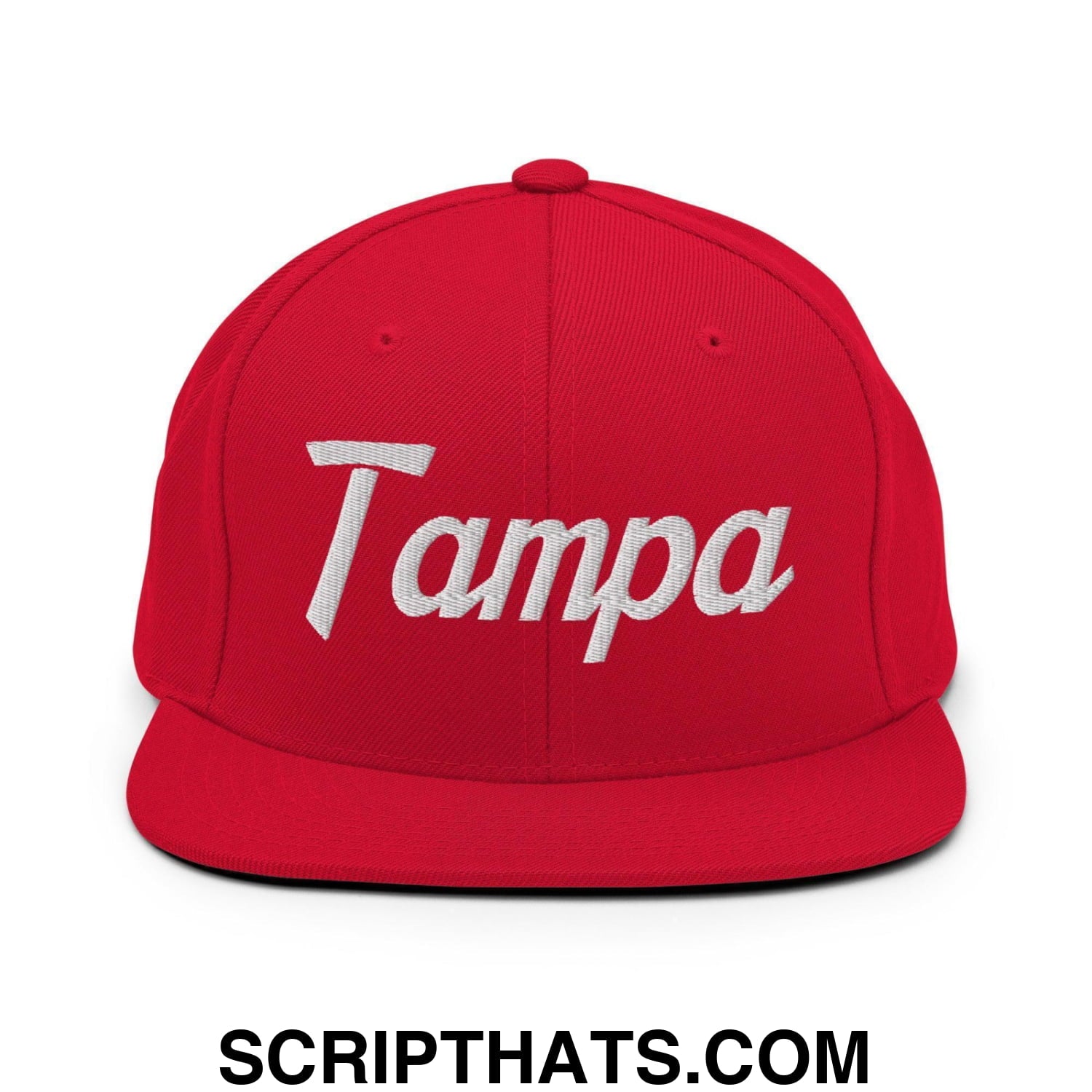 Tampa Script Snapback Hat Red