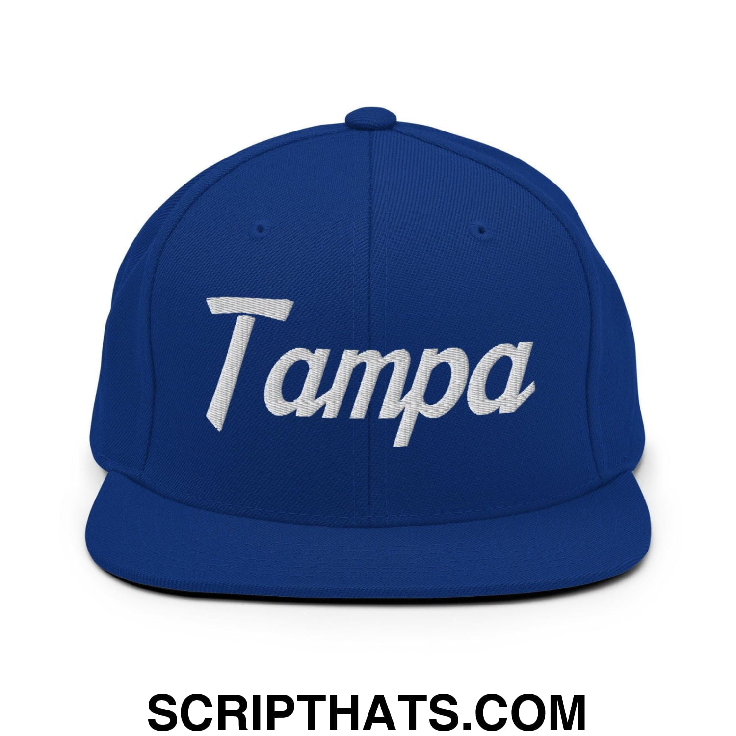 Tampa Script Snapback Hat Royal Blue