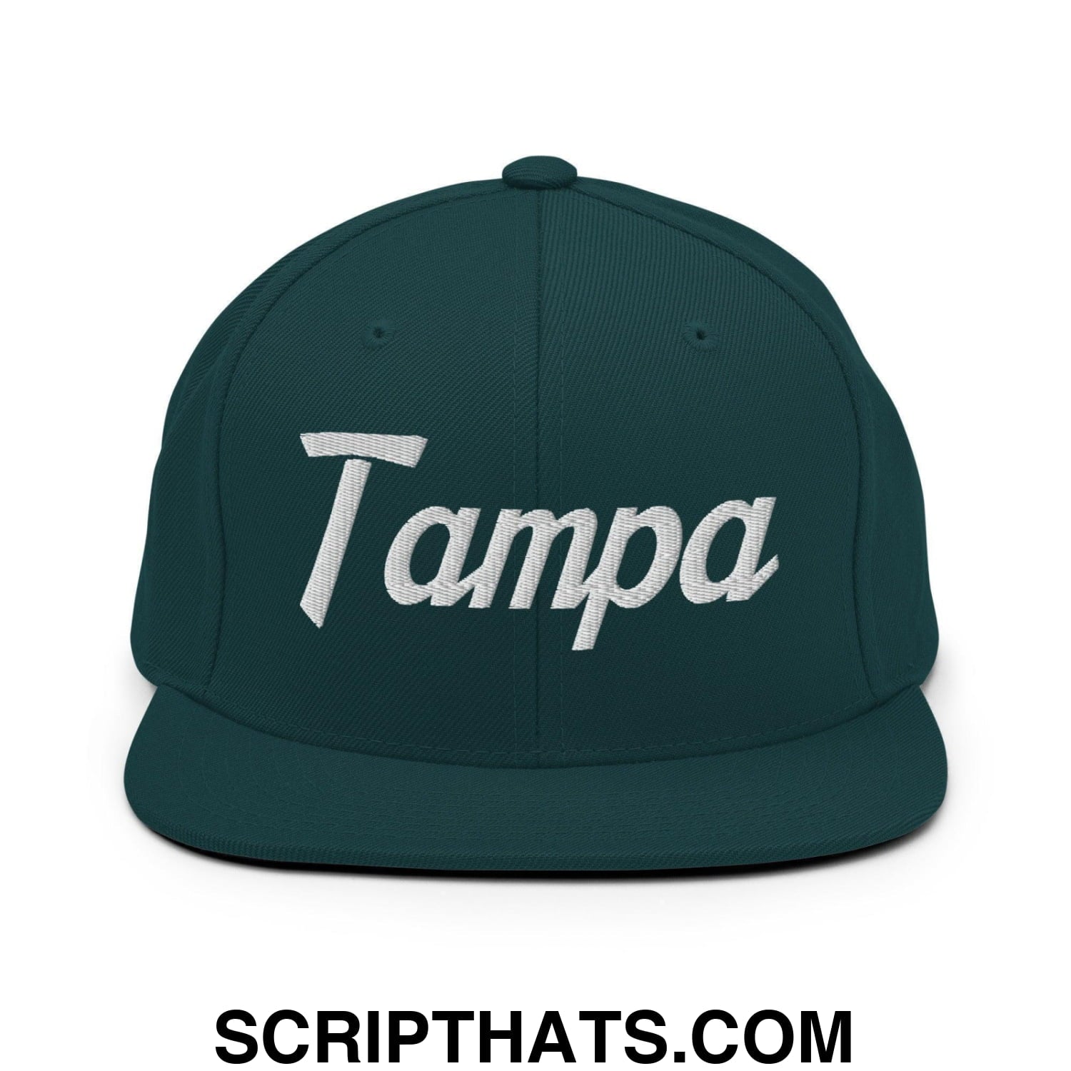 Tampa Script Snapback Hat Spruce