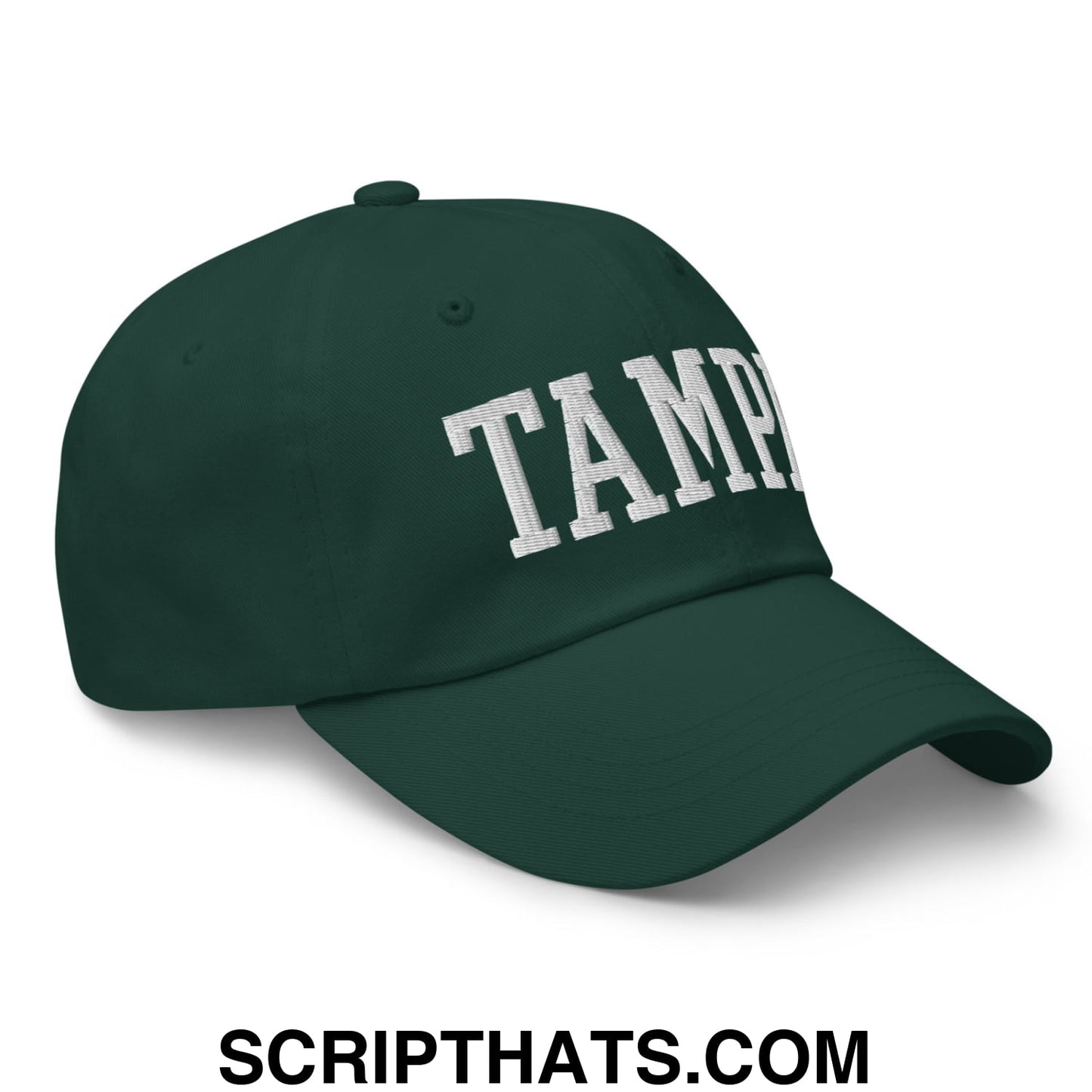 Tampa Varsity College Block Embroidered Unstructured Dad Hat Spruce