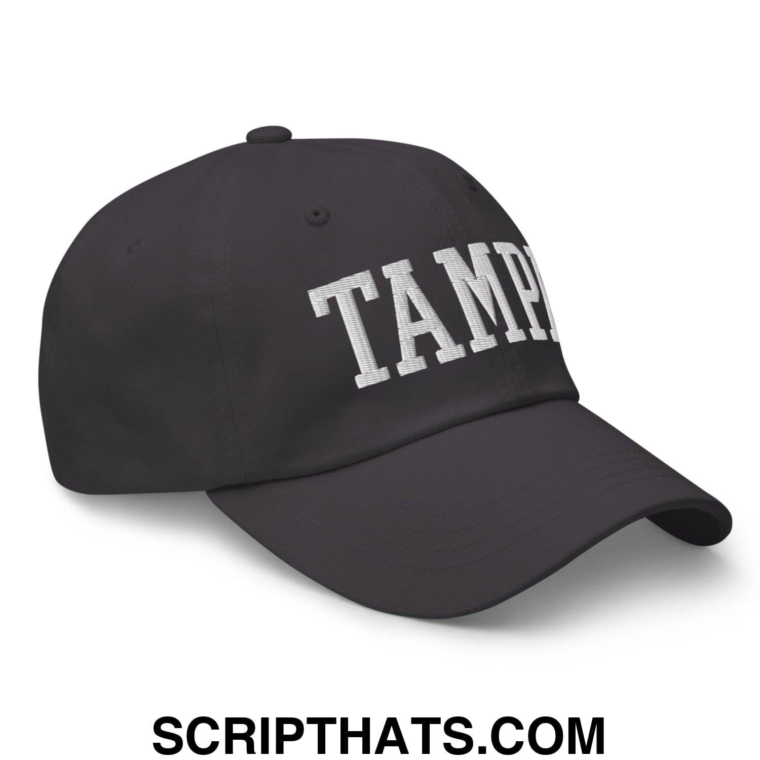 Tampa Varsity College Block Embroidered Unstructured Dad Hat Dark Grey
