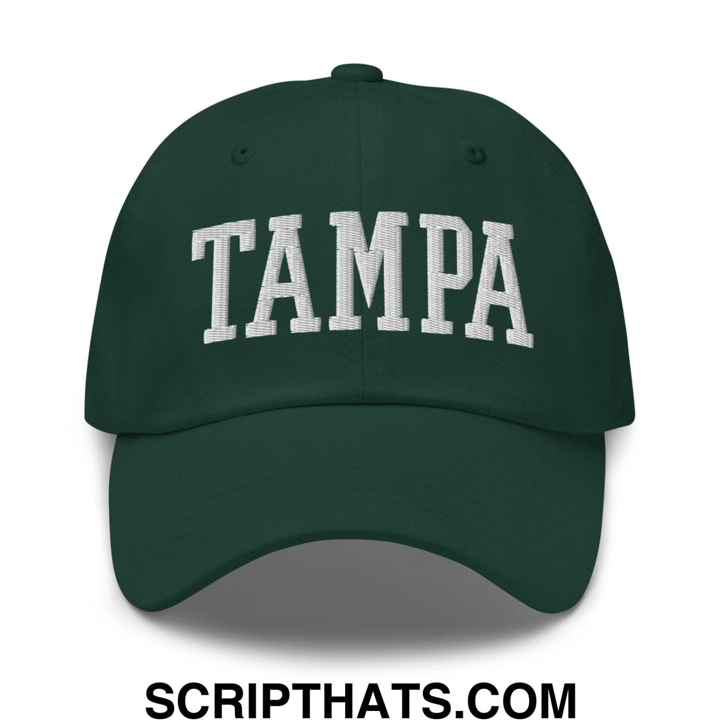 Tampa Varsity College Block Embroidered Unstructured Dad Hat Spruce