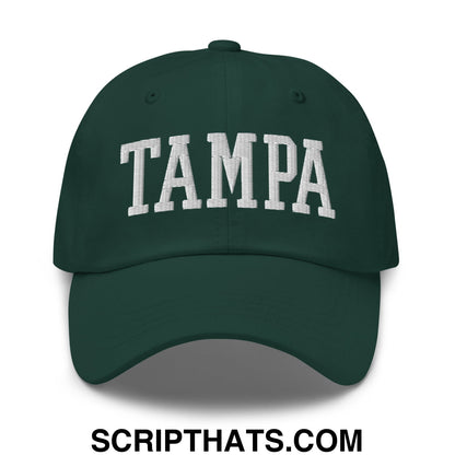 Tampa Varsity College Block Embroidered Unstructured Dad Hat Spruce