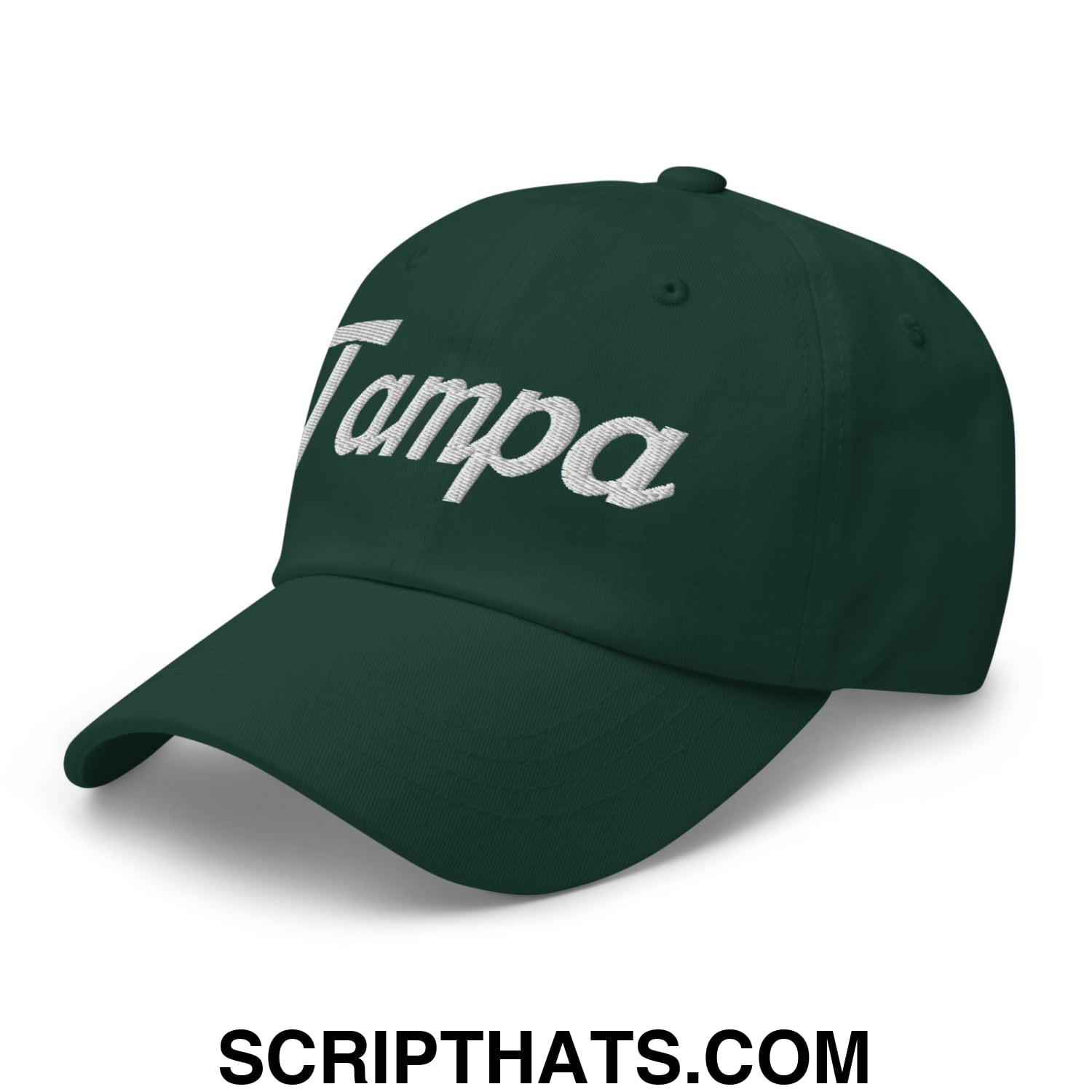Tampa Vintage Sports Script Embroidered Unstructured Dad Hat Spruce