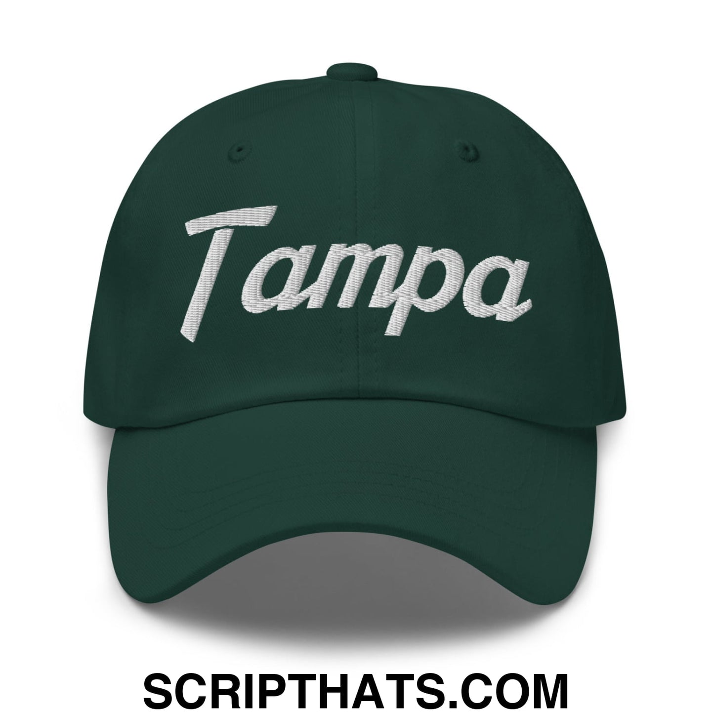 Tampa Vintage Sports Script Embroidered Unstructured Dad Hat Spruce