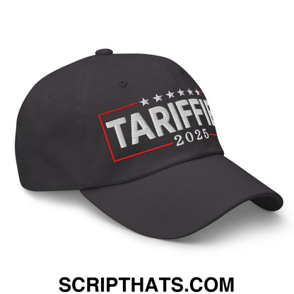 Tariffied 2025 Anti-Tariff Embroidered Unstructured Dad Hat Dark Grey