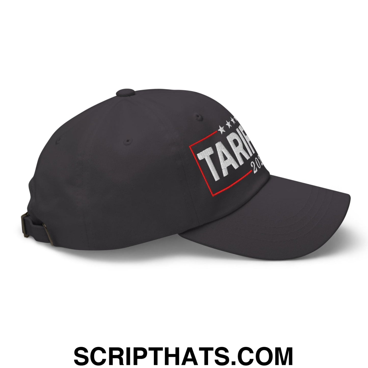 Tariffied 2025 Anti-Tariff Embroidered Unstructured Dad Hat Dark Grey