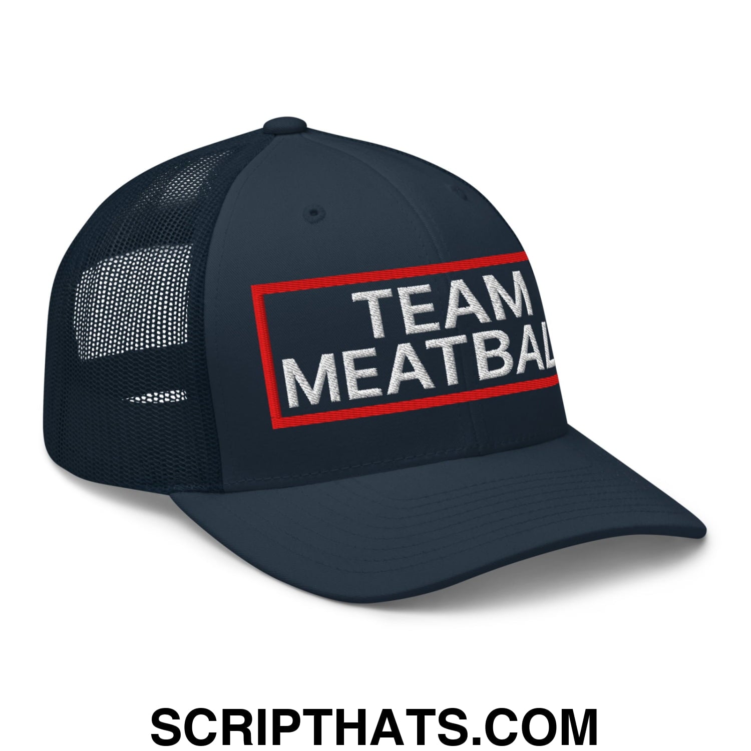 Team Meatball Embroidered Mesh Trucker Hat Navy