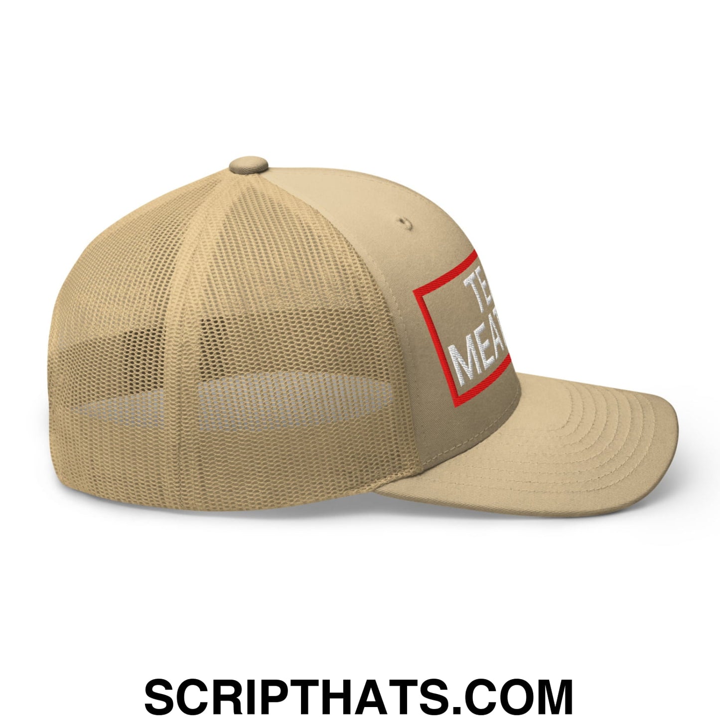 Team Meatball Embroidered Mesh Trucker Hat Khaki