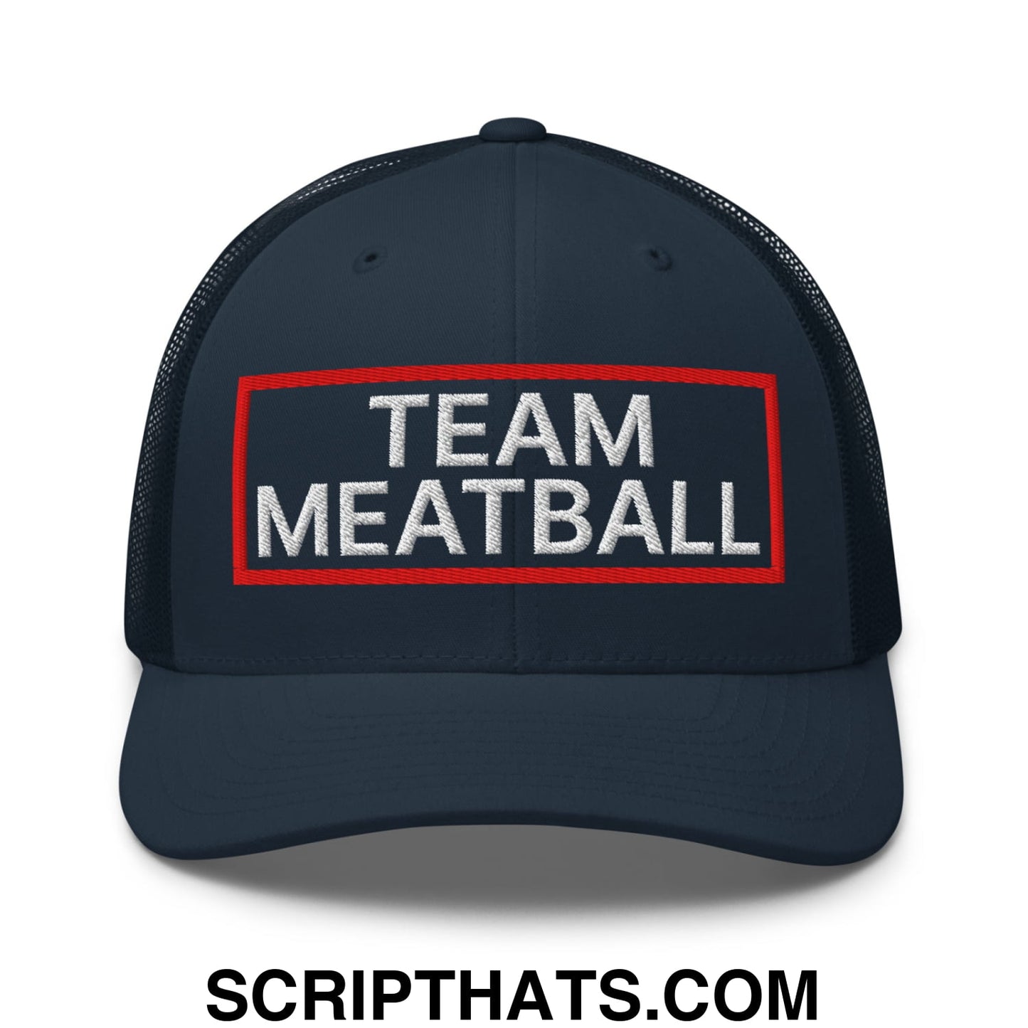Team Meatball Embroidered Mesh Trucker Hat Navy