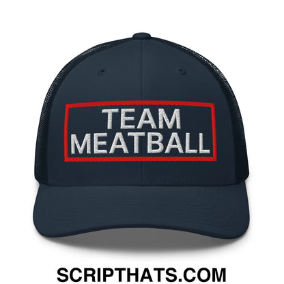 Team Meatball Embroidered Mesh Trucker Hat Navy