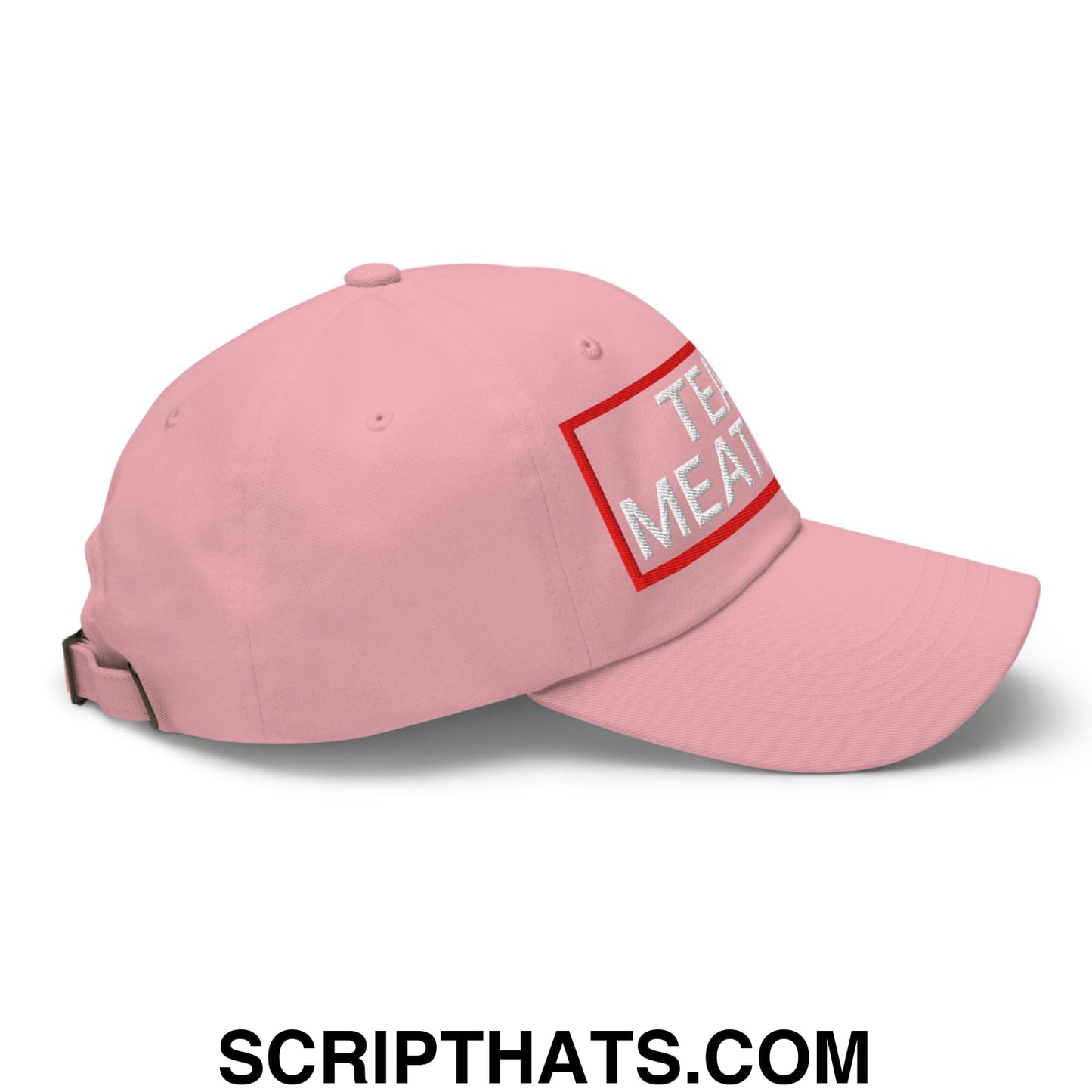 Team Meatball Embroidered Unstructured Dad Hat Pink