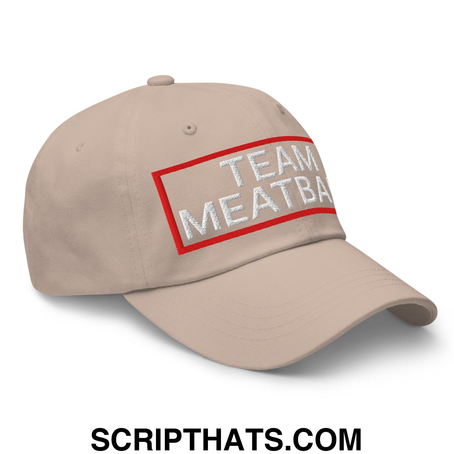 Team Meatball Embroidered Unstructured Dad Hat Stone