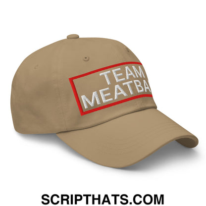 Team Meatball Embroidered Unstructured Dad Hat Khaki