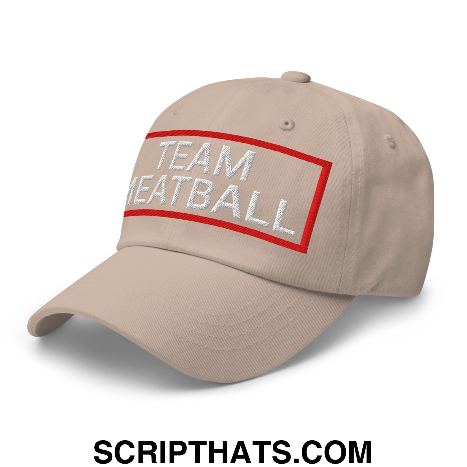Team Meatball Embroidered Unstructured Dad Hat Stone