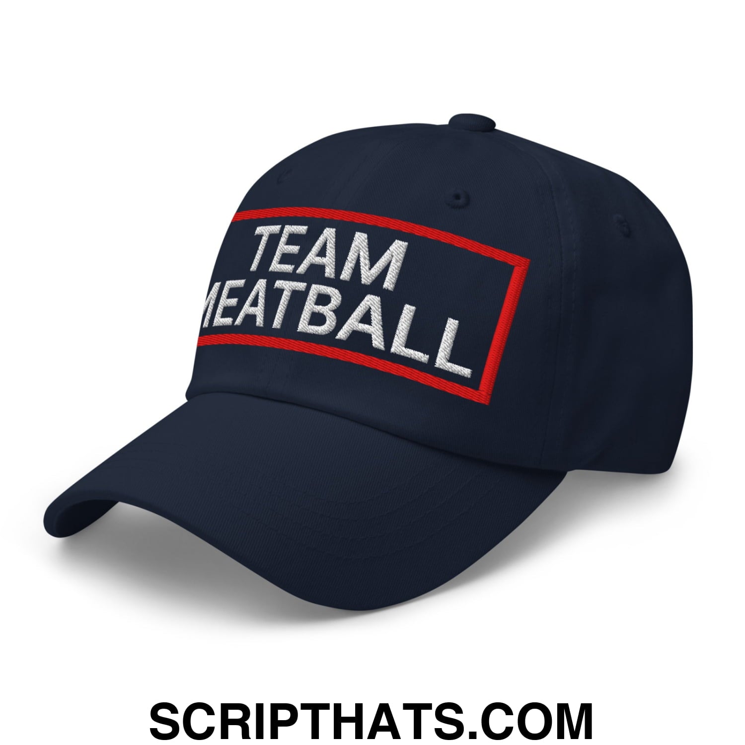 Team Meatball Embroidered Unstructured Dad Hat Navy