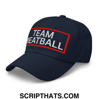 Team Meatball Embroidered Unstructured Dad Hat Navy
