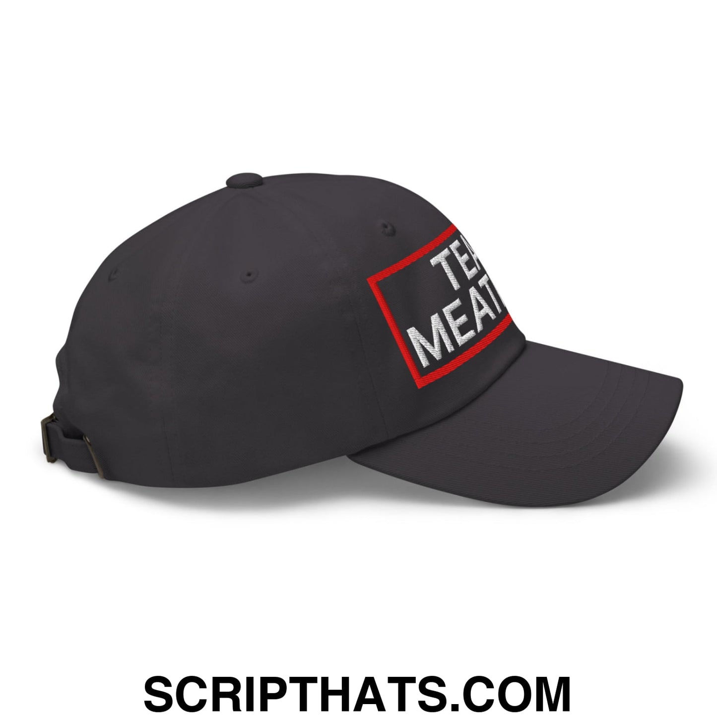 Team Meatball Embroidered Unstructured Dad Hat Dark Grey