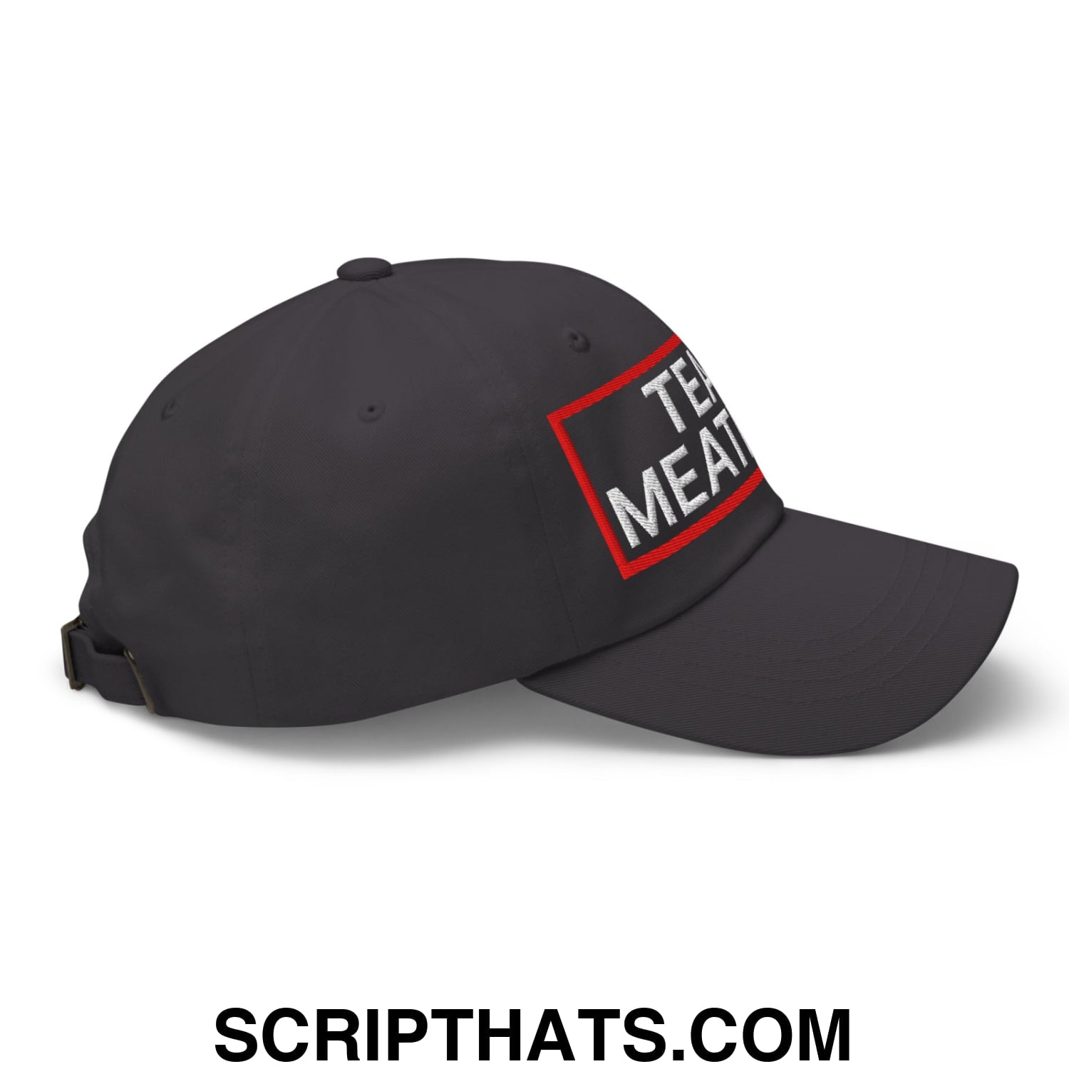 Team Meatball Embroidered Unstructured Dad Hat Dark Grey