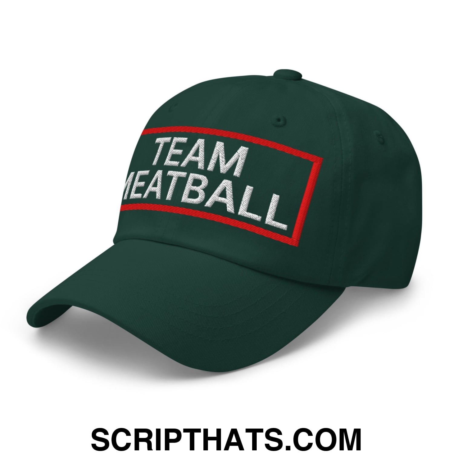 Team Meatball Embroidered Unstructured Dad Hat Spruce