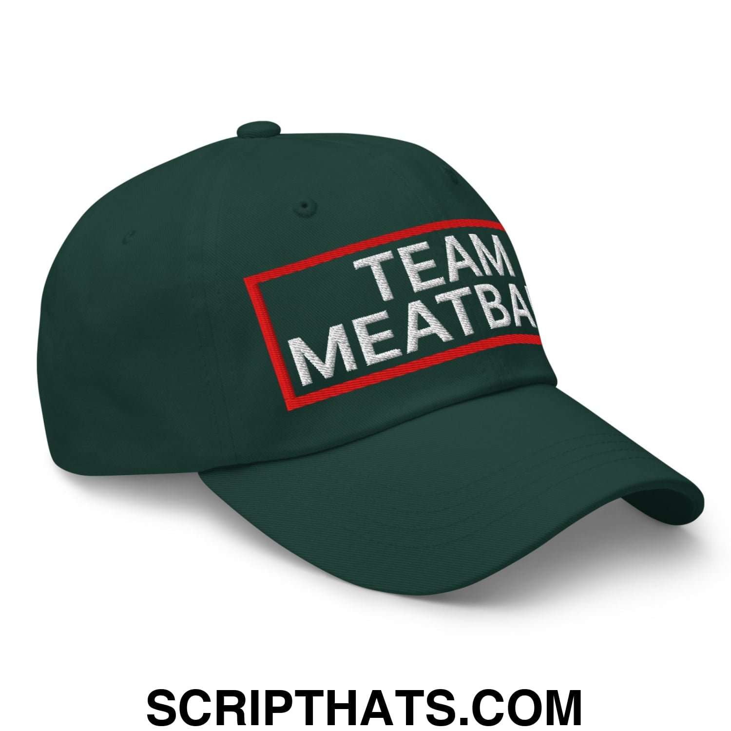Team Meatball Embroidered Unstructured Dad Hat Spruce
