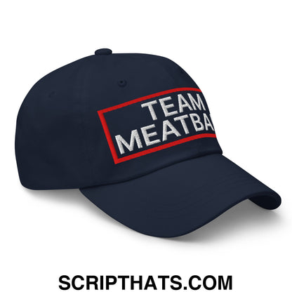 Team Meatball Embroidered Unstructured Dad Hat Navy