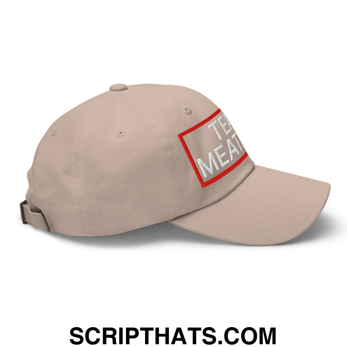 Team Meatball Embroidered Unstructured Dad Hat Stone