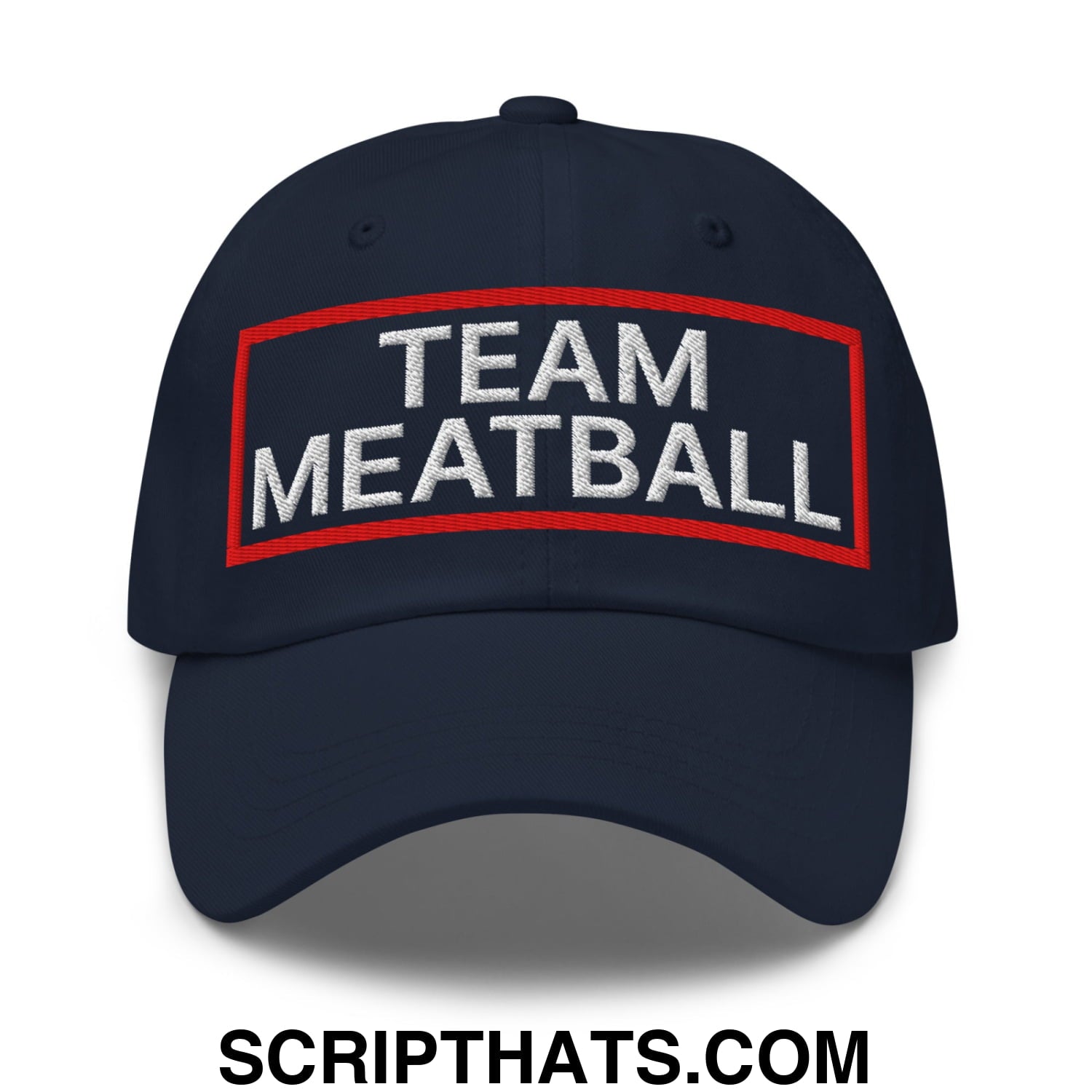 Team Meatball Embroidered Unstructured Dad Hat Navy