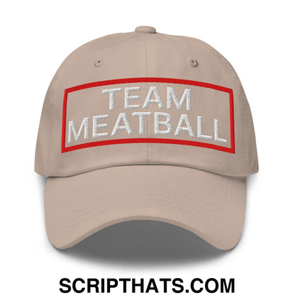 Team Meatball Embroidered Unstructured Dad Hat Stone