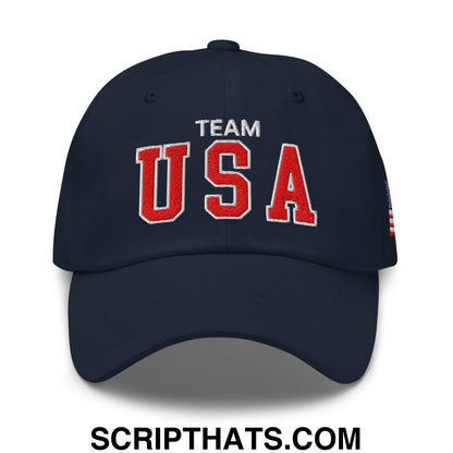 Team USA Embroidered Unstructured Dad Hat Default Title