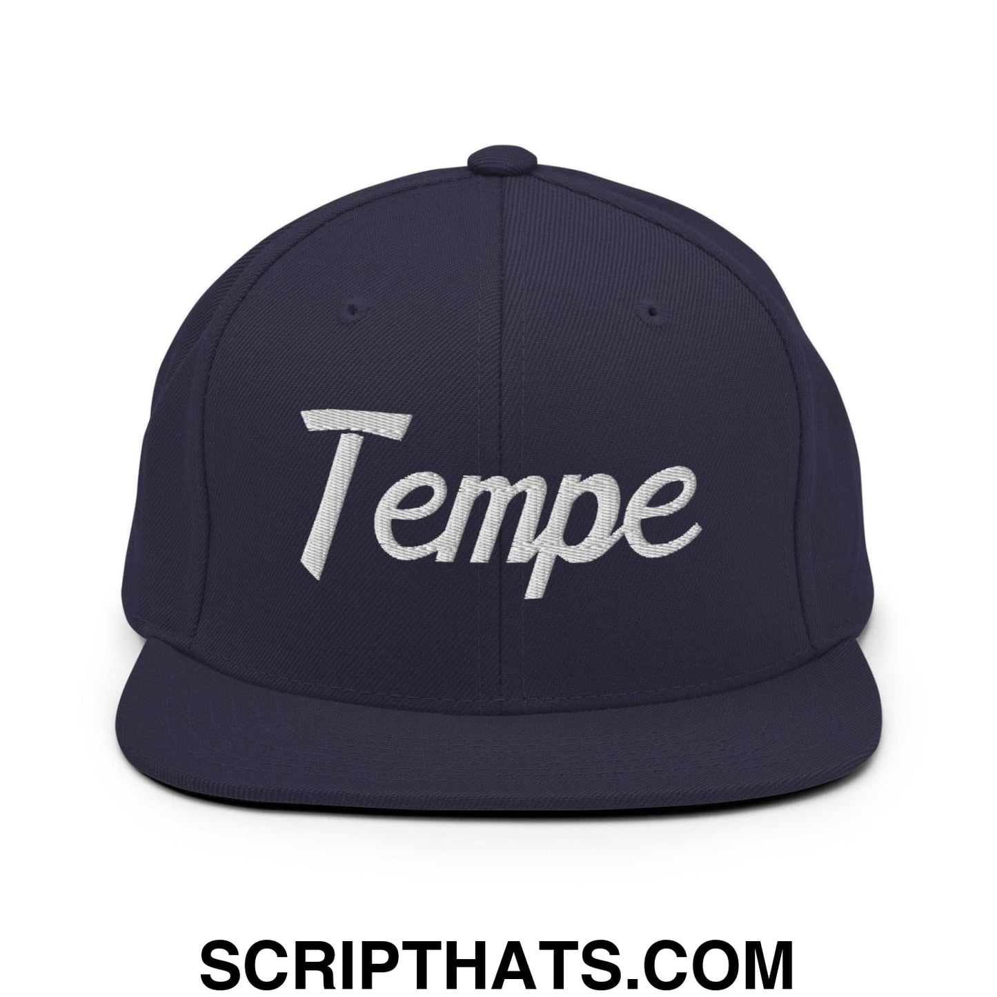 Tempe Script Snapback Hat Navy