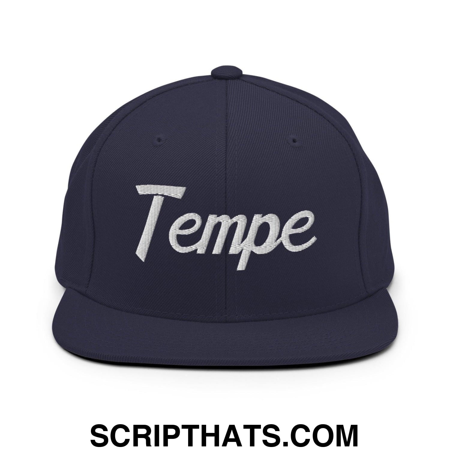 Tempe Script Snapback Hat Navy