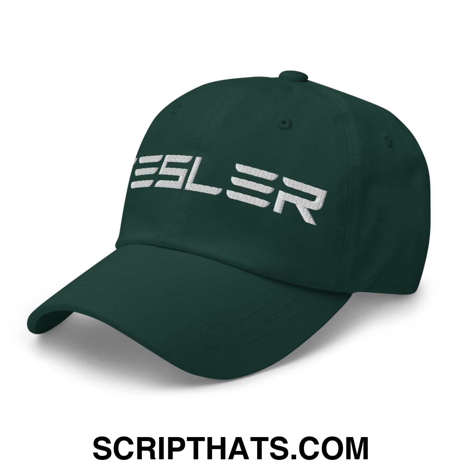 TESLER Embroidered Unstructured Dad Hat Spruce