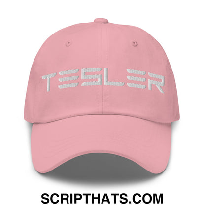 TESLER Embroidered Unstructured Dad Hat Pink