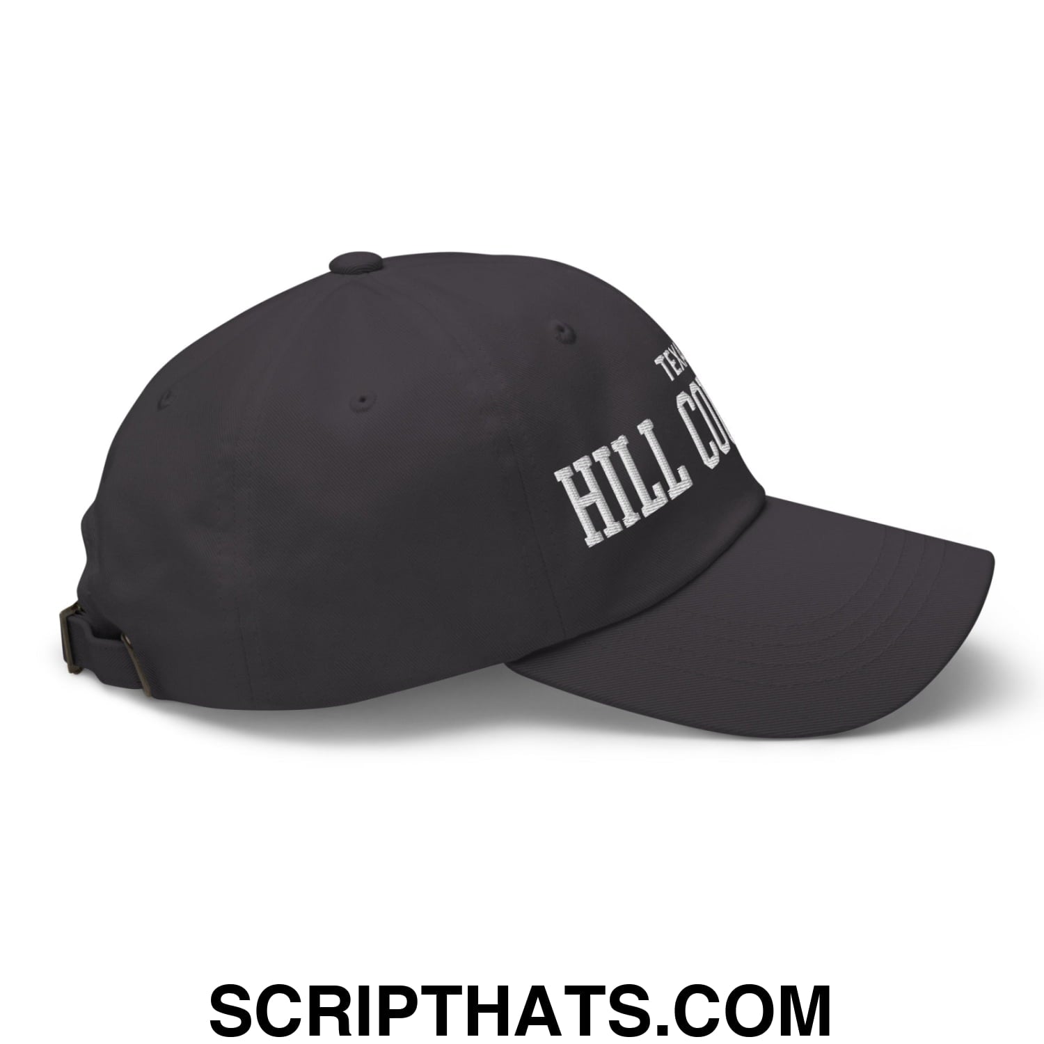 Texas Hill Country Varsity College Block Embroidered Unstructured Dad Hat Dark Grey