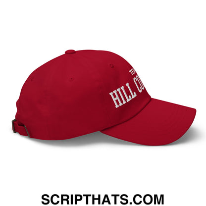 Texas Hill Country Varsity College Block Embroidered Unstructured Dad Hat Cranberry