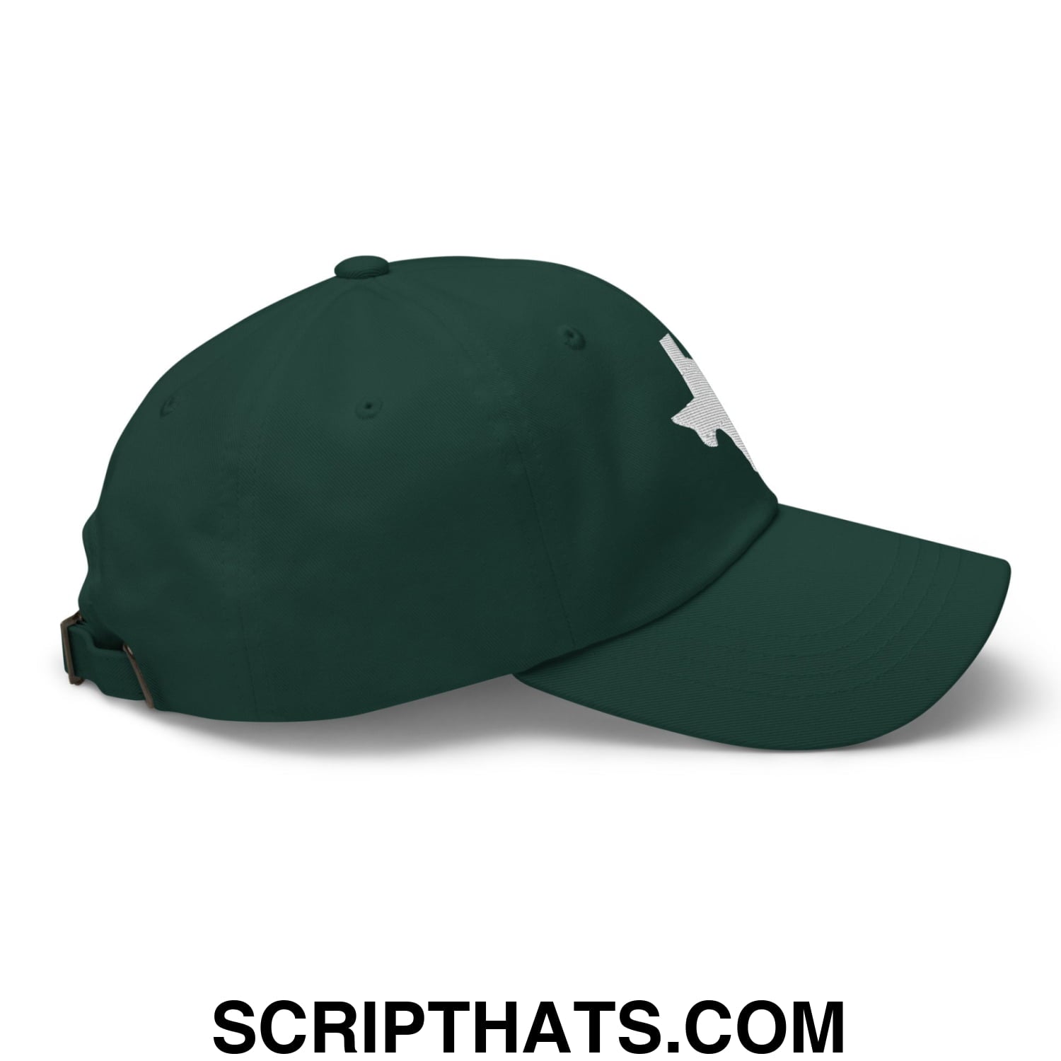 Texas State Silhouette Embroidered Unstructured Dad Hat Spruce